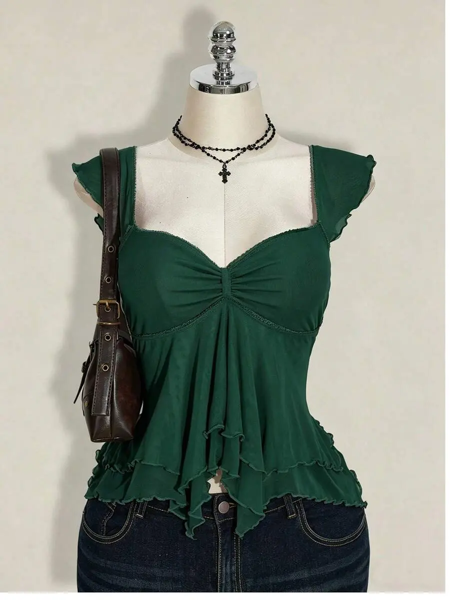 Women's Plus Size Asymmetrical Striped Sweetheart Tank Top for Vacation and Casual Night Out