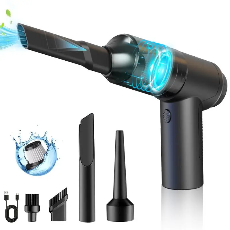 3-in-1 Car Air Duster Vacuum, Rechargeable Cordless Vacuum Cleaner, Electric Air Blower, Multifunctional Car Interior Cleaning Tool, Handheld Car Vacu