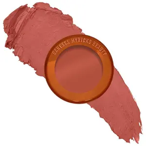 Danessa Myricks Beauty  Yummy Skin Blurring Balm Powder Flushed - Matte Color for Cheek & Lip- Rosé N Brunch - neutral rosey pink-Size 0.21 oz / 6 g