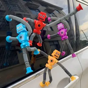 Stretchy Suction Cup Robot Toy, Funny Stretching Giraffe Stress Relief Toy, Glow-In-The-Dark, Ideal Gift for Halloween Christmas Thanksgiving Back-To-School Spring Easter Ramadan New Year Birthday Present
