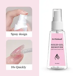 OsNailmall 60ML Nail Glue Remover for Press-On Nails, Clear Solid Fake Nail Adhesive, DIY Manicure Tool, Easy Glue off Solution, Nail Art Remover