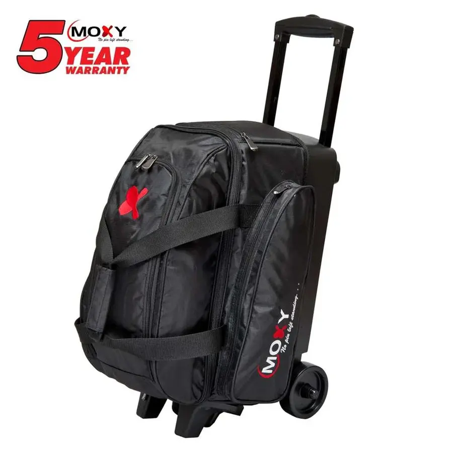 Durable Moxy Candlepin Double Roller Bowling Bag, Multiple Colors, Ideal for Candlepin Bowling Balls, Includes Free Color-Coordinating Microfiber Towel