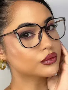 Elegant Square Frame Anti-Blue Light Glasses for Women, Stylish PC Lens Eyewear for All Seasons, Perfect for Daily Wear