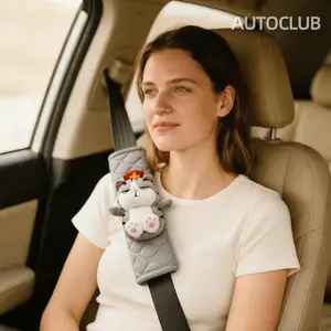 Cute Car Seat Belt Shoulder Pad - Soft Comfort Harness Cushion, Universal Fit for All Cars & Backpacks, Stylish Auto Seatbelt Protector for Driving/Travelling, Cute Car Decor, Perfect Gift for Female Car Enthusiasts