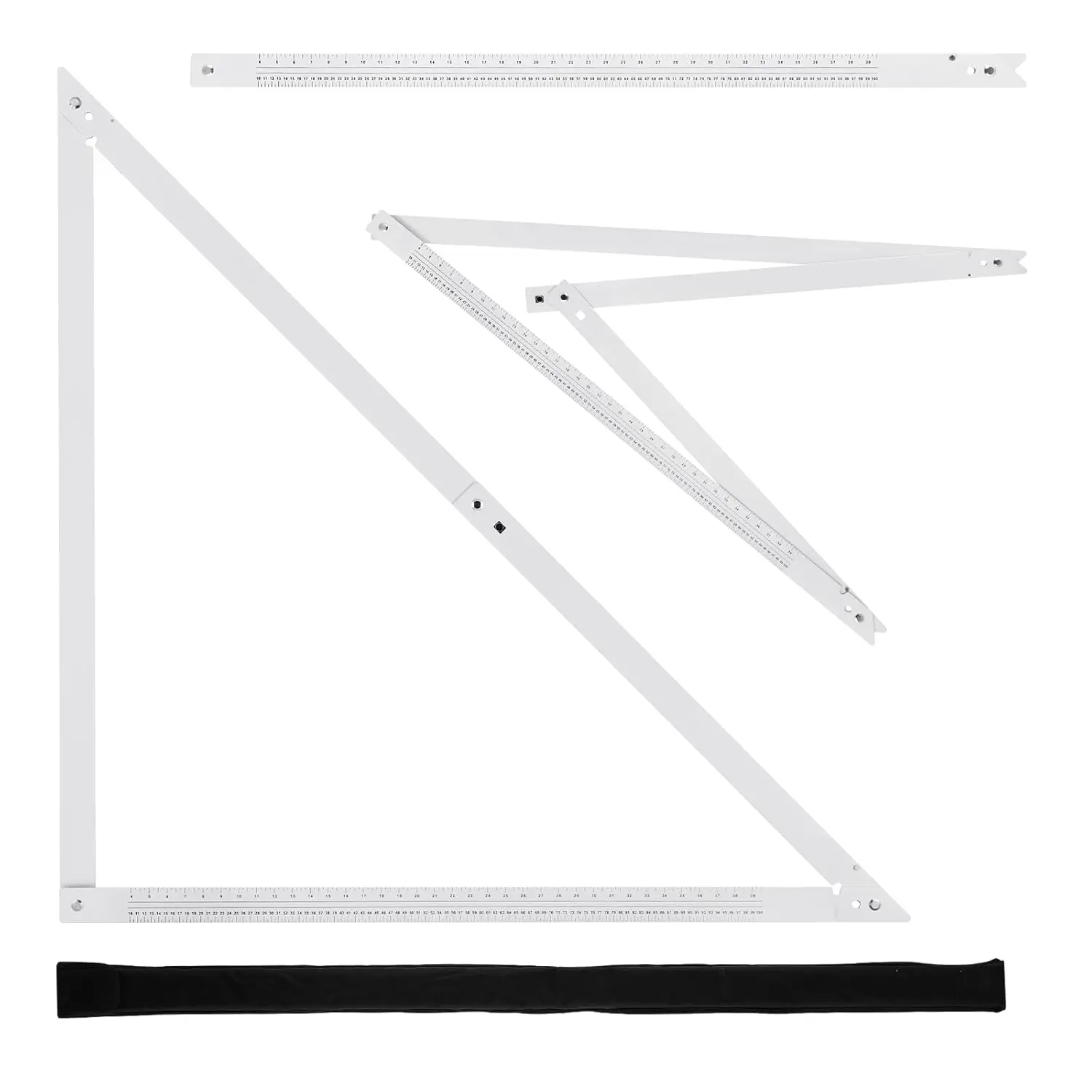 Folding Triangle Ruler 48inchs,  Framing Square Carpentry Squares Construction Framing Tool Collapsible Square Right Angle Ruler