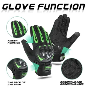 Wear-resistant and non-slip motorcycle riding gloves for men and women, breathable for all seasons, touchscreen compatible, protective and crash-resistant, ideal for outdoor motocross