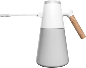 Electric  Mister with 180 Adjustable Long Nozzle, 2 Spray Modes,  Operated Garden Sprayer for Indoor Outdoor   Minimalist White Design with  Grain Handle