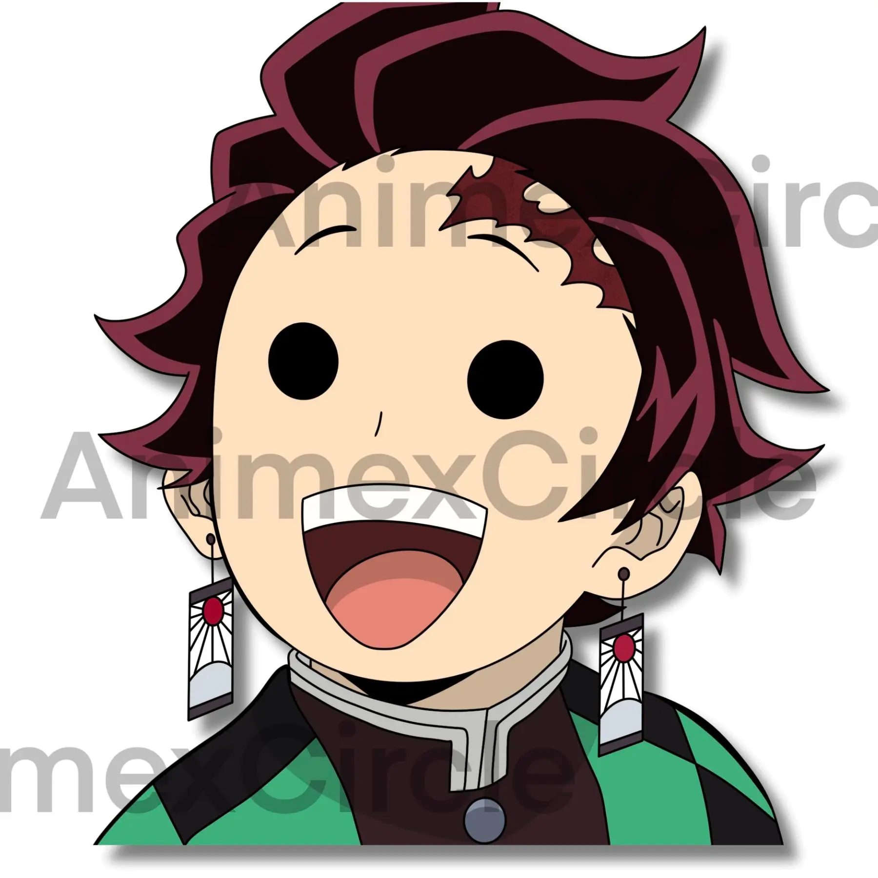 Tanjiro Kamado Waterproof Holographic Vinyl Sticker - Weather Resistant