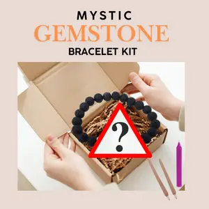 Mystic Gemstone Bracelet Kit - Mystery Gemstone Jewelry, Intuition, Healing, Protection, Love Spiritual Blessing, Energy Activation, Crystals, Manifestation, Chakras, Grounding, Self-love, Palo Santo, Self-care, personal growth, mindfulness, Motivational