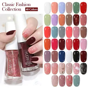 10ml Classic Fashion Collection Water-Base Nail Polish, 40 Colors Quick Air Dry Peel Off Nail Art Polish, Spring Summer Macaron Colors Long Lasting Nail Art Varnish for DIY Nail Manicure, Nail Care, No Need UV Lamp