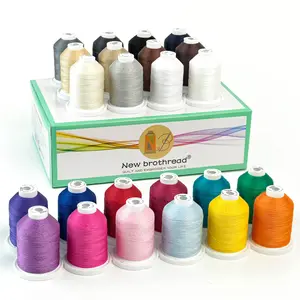 Newbrothread&Craftido 17 Options Multi-Purpose 100% Mercerized Cotton Threads 50S/3 600M Each Spool for Quilting Serger Sewing Embroidery Machine Thread mothersdaygift summervibes