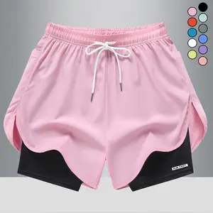 summervibesWomen’s athletic shorts with elastic waistband and drawstring;  design to prevent exposure; suitable for running, yoga, gym workouts, and pockets; slimming, tight-fitting fit; quick-drying summer breathable casual sports shorts—trendy women’