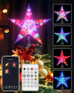 Avatar Controls 11.8" Lighted Christmas Tree Topper, LED Christmas Tree Topper with Remote&APP, Music, DIY, Timing, Multicolor Star Tree Topper Decorate to Christmas Trees, Holiday, Party, Indoor Visit the FREECUBE Store