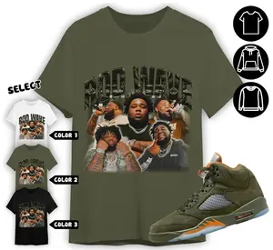Jordan 5 Olive Unisex Shirt, Rd Wave VT, Shirt To Match Sneaker Color Military Green