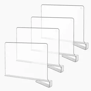 Revamp Your Closet Space with Stylish Acrylic Shelf Dividers!