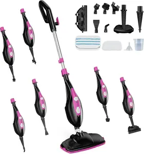 1550W Steam Mop & Handheld Cleaner 10-in-1, Multi-Surface Floor Steamer for Hardwood Tile Carpet, Detachable for Windows Grout, 16FT Cord & Pads Included