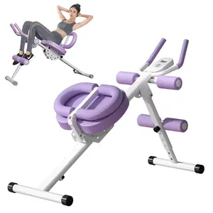 Abdominal Trainer with LCD Display 5-Level Height Adjustment, Padded Foam Handles for Core, Arms, Legs, Back, Hips - Home Gym Equipment for Women & Men - Space-Saving Workout Station, Abdominal Exercise Equipment