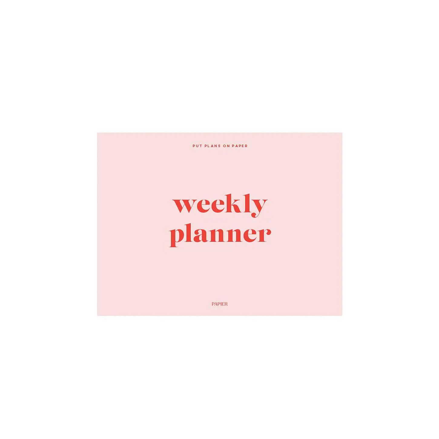 Papier Weekly Desk Planner in Pink