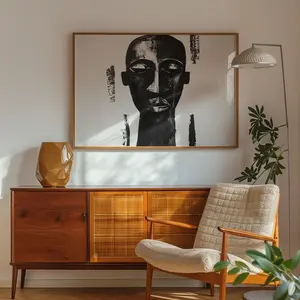Unframed, Room Decor, African Art, African Printing, Ethnic Living Décor, Tribal Art, African Man, Minimalist African Art