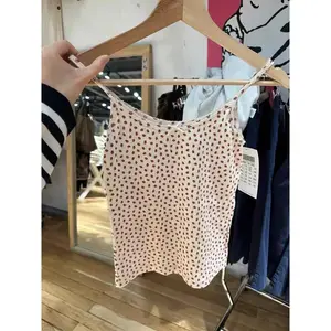 Strawberry Vest Shorts 2 Pieces Set Woman Eyelet Bow Slim Tank Top with Elastic Waist Patchwork Straight Short Pant Sweet Sets
