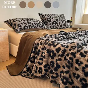 Soft Leopard Faux Rabbit Fur Dual-Sided Blanket – Warm, Cozy  Skin-Friendly Throw for Bed, Sofa, Office, Camping, Car, or Travel, Lightweight Multi-Purpose Plush Blanket, Perfect Christmas or Birthday Gift for Family  Friends, Leopard Print Blanket
