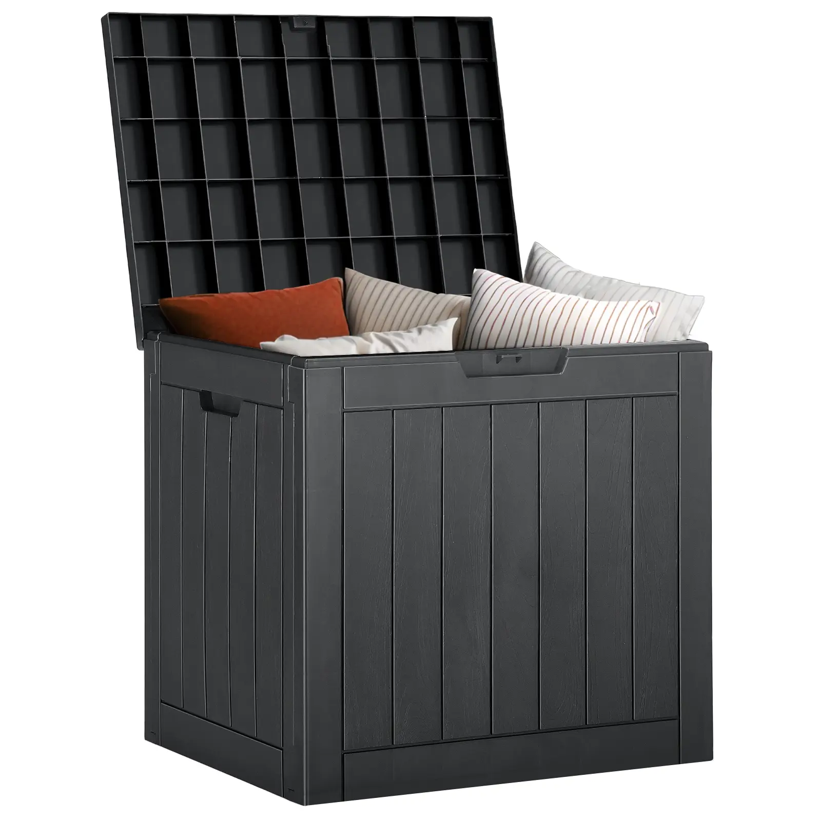 31 Gallon Lockable Outdoor Storage Box for Indoor and Outdoor Use, Waterproof Resin Package Delivery Box for Patio, Garden, Porch pantry  storage
