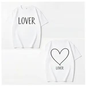 Lovers Outfits Tees，Soft Cotton ,Double Sided Print Crew Neck T-Shirts