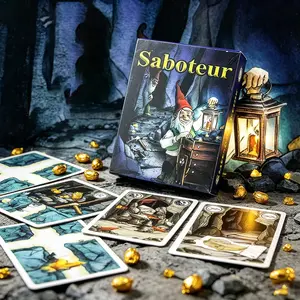 Earth Exploration Theme Card Game Set, Miner Adventure Desktop Paper Game, Treasure Hunt Strategy Cards, Party Fun Board Games, Themed Card Game