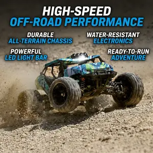 VEVOR Remote Control Car, 1:14 Scale RC Car for Kids, All Terrain 4WD Off-Road Truck with 45° Wheelie & Adjustable Speed, 50 km/h High-Speed Hobby RC Racing Car Toy, Ideal Gift for 8+ Year Kids, IPX4