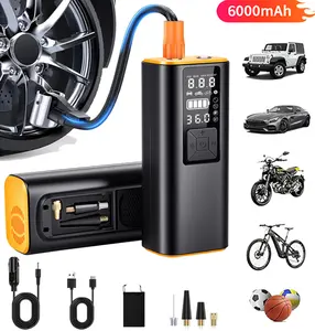 [auto accessories,tire inflator] air pumps for cars,Portable Tire inflator150PSl High-Pressure with Smart ON/OFF HoseDesian,Lightweight,Cordless,Strong Light,4+N AutoStop Modes Pump,Suitable for Christmas gifts
