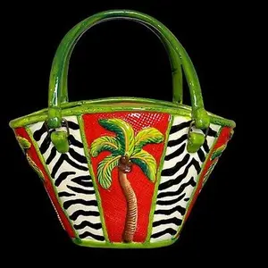 Designer Zebra Bag Happy Clothes Vase - By Happy Toes