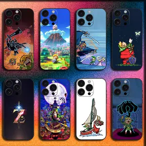Game The Legend of Z-Zelda Phone Case For iPhone 17 16,15,14,13,12,11,Pro,XS,Max,XR,Plus,SE,Mini Soft Black Cover