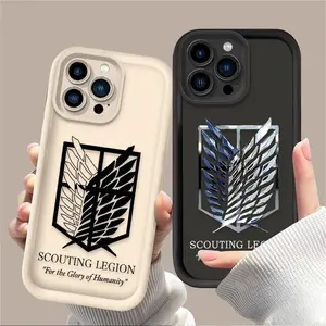 Personalized Durable Attack on Titan Eren Yeager Silicone Phone Case - Smartphone, Handheld Cellphone Device Accessory for iPhone 17 Air,16,16E,15,14,13,12,11 Pro Max