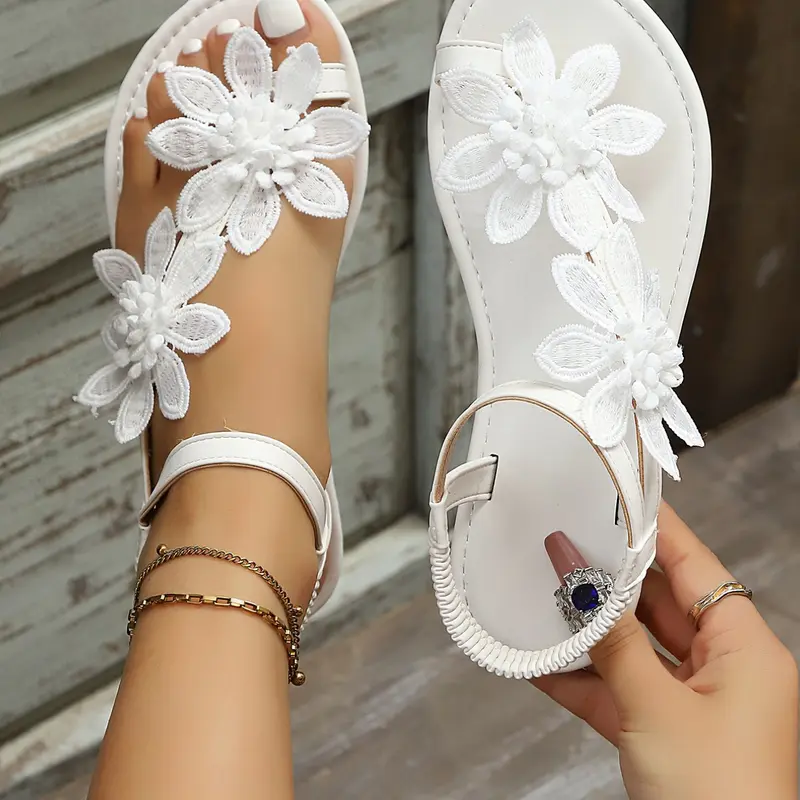 Summer Women's Fashion Comfortable Elegant Retro Gladiator Sandals, Round Toe PU Leather Rubber, Casual Outdoor Beach Style Footwear, Fashionable Flat Sandals, Casual Trendy Sandals, All Match Sandals