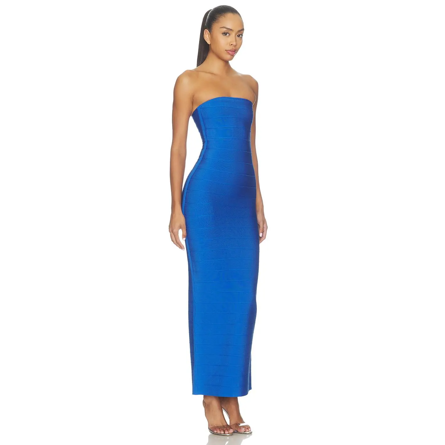 nbd slinky knit dress Kirstyn Strapless Maxi Tube in Hot Pink ready to wear dresses