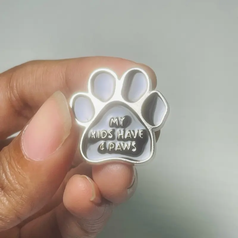 4 Paws Enamel Pin - Cute Animal-Themed Lapel Pin for Backpacks, Jackets