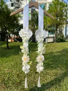 Handmade Orchid Floral Graduation Stole, Layered Ceremony Sash 2026