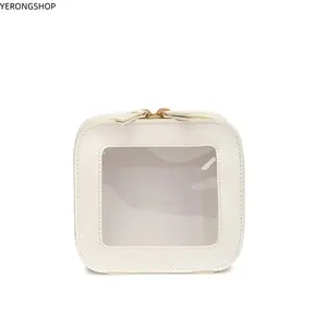 Minimalist Clear Cosmetic Bag, Transparent Lipstick Storage Pouch, Stylish Small Clutch Bag for Daily Use