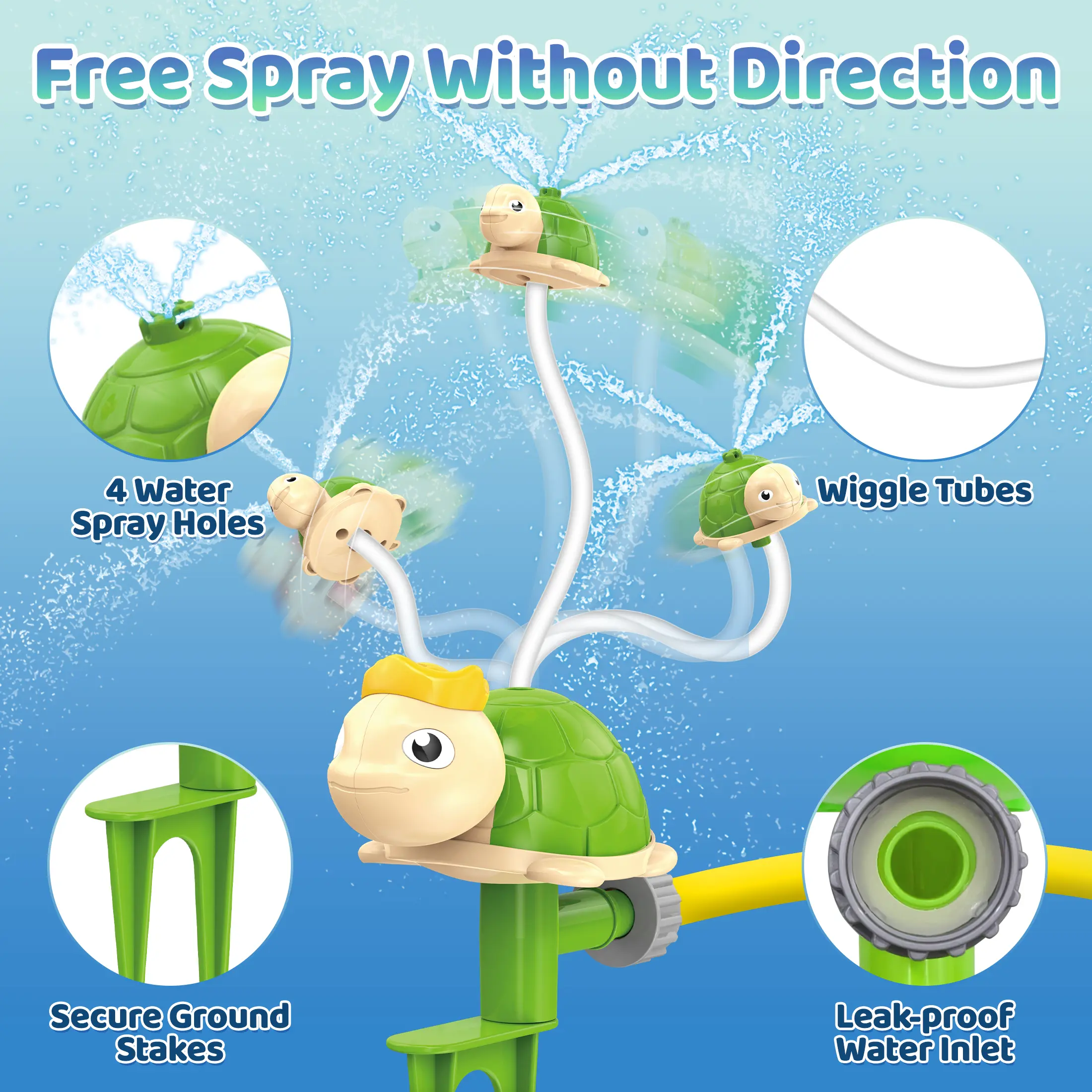 Outdoor Toys,  Turtle Toys, Patio Kids Sprinkler,Sprinkler Toys, Summer Lawn Outdoor Sprinkler Toys for Toddlers 3+ years old #SummerVibes