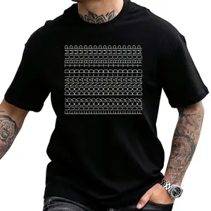 Polynesian Indigenous Graphic Tee with Traditional Tribal Striped Motif