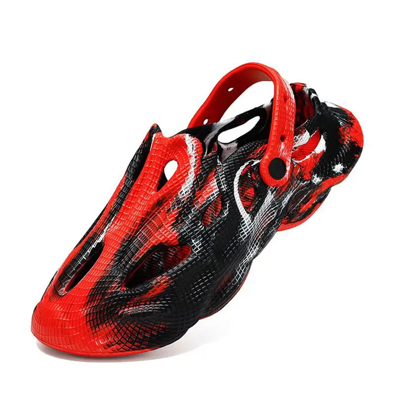 Men's Beach Sandals: Stylish Contrast Colors, Anti-Slip, Two-Way Wear Hole Shoes for Casual