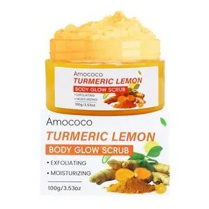 Turmeric Lemon Body GlowScrub -Exfoliating & MoisturizingNatural Skin Care Solution for GentleCleansing 100g