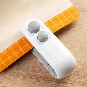 Mini Portable Snack Bag Sealer Machine, Rechargeable Heat Seal Cutter, Plastic Bag Reseal Tool, USB Charging Food Storage Sealing Device