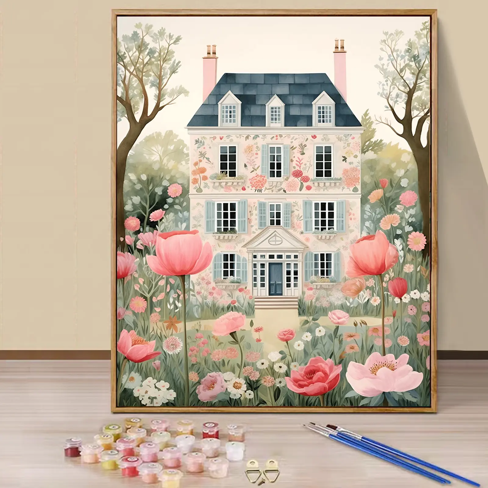 Paint By Numbers Kit for Adults, Beginners - 16x20in/40x50cm Color Canvas, Easy DIY Castle Acrylic Painting Set - Wall Decor for Home, Creative Gift for Birthday, Mother's Day and Christmas, Without Frame, Art Kits, Art Supplies