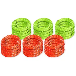 12 Pack AL2420PD 0.095'' Replacement Twisted Trimmer Lines Compatible with All EGO 15-Inch String Trimmers, 168 FT Dual Color Pre-Cut Heavy Duty Weed Wacker String for EGO Line Trimmers