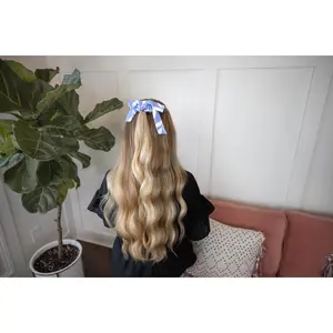 Blue Floral Hair Scrunchie