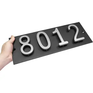Personalized Floating House Numbers Address Street Sign Plaque, Vertical/Horizontal Aluminum Modern Front Door Sign - Made In USA, Custom Plate With Custom Fonts, Colors and Numbers