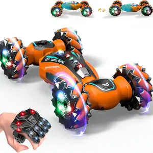 Remote Control Car Toy for Kids, Stunt Four-Wheel Drive RC Drift Car, Gesture Sensor RC Stunt Car with Music Lights Sprayer, 360° Rotation, Ages 6+