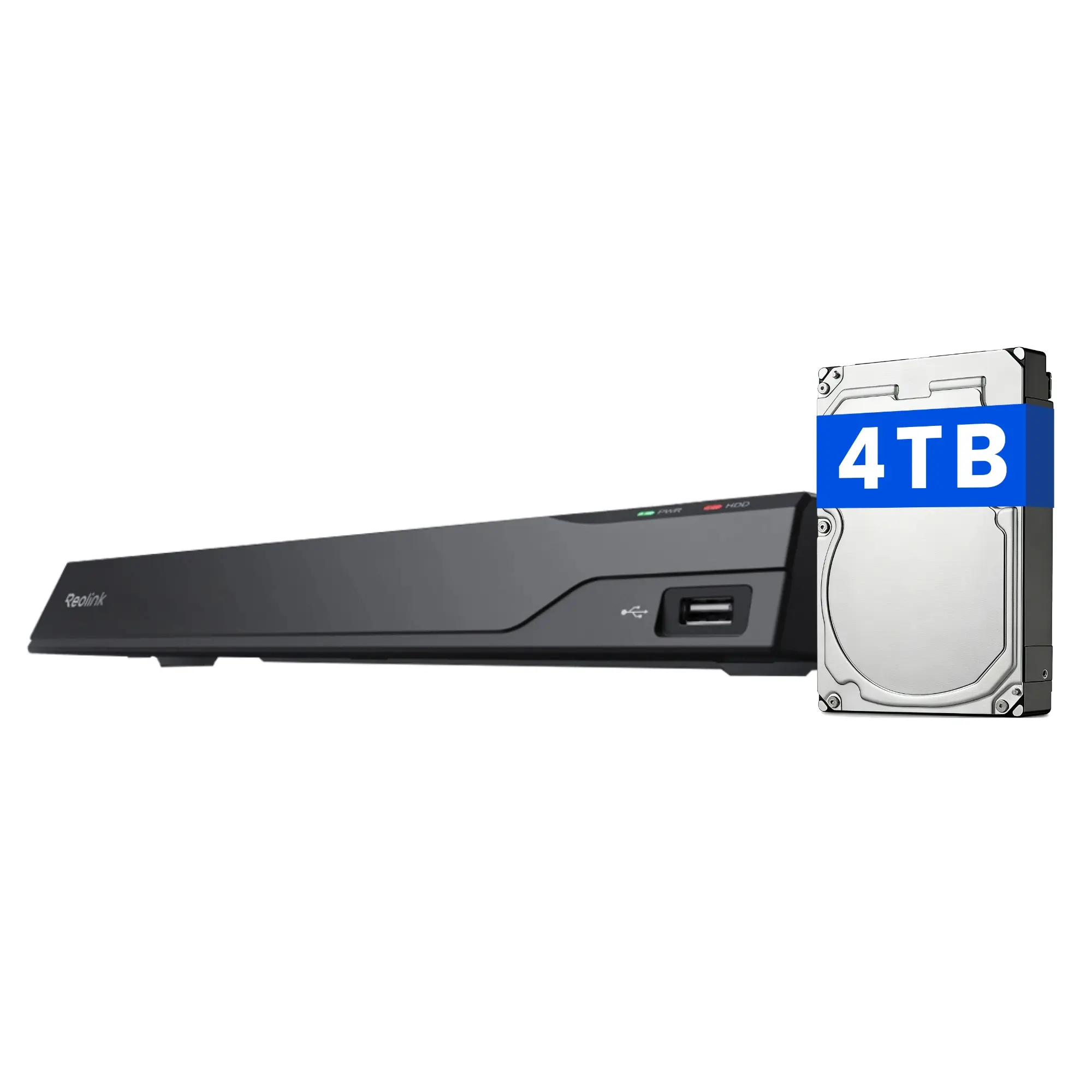 Reolink 16-Channel NVR Recorder with 4TB HDD, 24-Cam Expandable, PoE/Wi-Fi Camera Support, 24/7 Local Recordings, App Remote Access, HDMI Out, RLN16-410, 24Cam Expandable