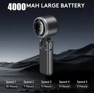 Portable handheld turbo fan, featuring 5 levels of wind power, up to 10 hours of working time, and a 3-in-1 rechargeable handheld fan with turbo technology cooling fan, suitable for outdoor activities, travel, and as a Father's Day gift